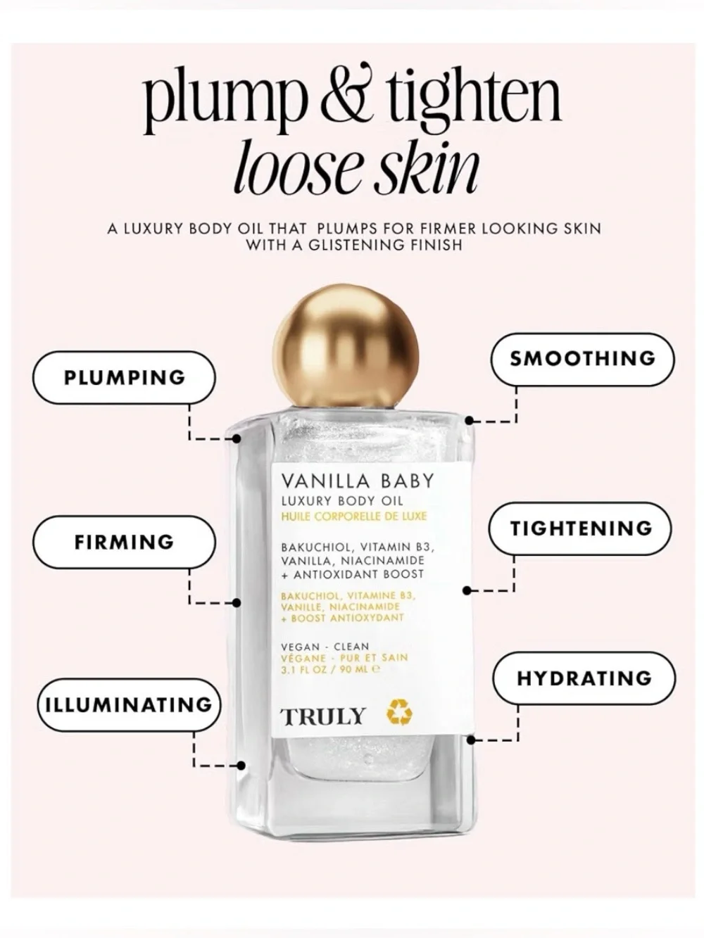 TRULY Vanilla Baby Luxury Body Oil  New!